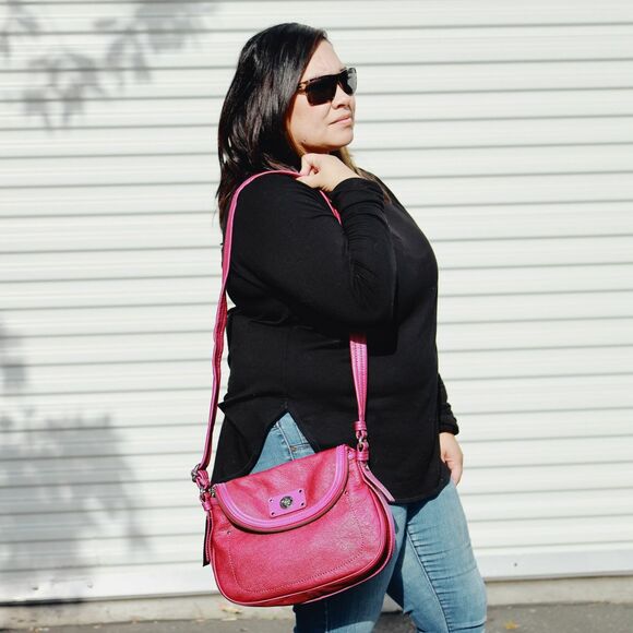 NWT Marc by Marc Jacobs Buffalo Leather Natasha Turnlock Shoulder Bag - Picture 2 of 11